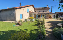 Pretty stone property with covered swimming pool and garden - near Sauzé-Vaussais and Chef Boutonne 79 - Deux Sèvres ref 5271